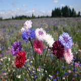 500 Polka Dot Mixed Bachelor Buttons Cornflower Seeds